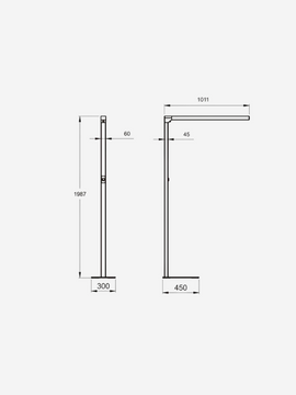Hochwertige und ergonomische Stehlampe LED indirekt und direkt mit Bewegungssensor