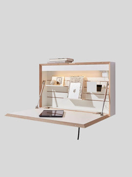 Homeoffice Wandsekretär Easy mit integriertem Licht
